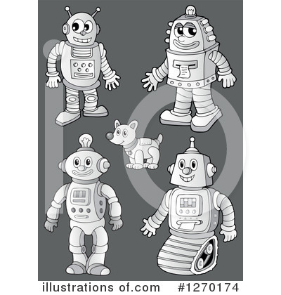 Royalty-Free (RF) Robot Clipart Illustration by visekart - Stock Sample #1270174
