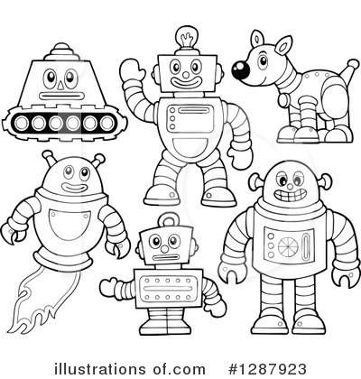Royalty-Free (RF) Robot Clipart Illustration by visekart - Stock Sample #1287923