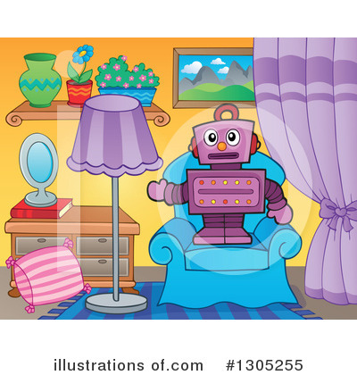 Royalty-Free (RF) Robot Clipart Illustration by visekart - Stock Sample #1305255