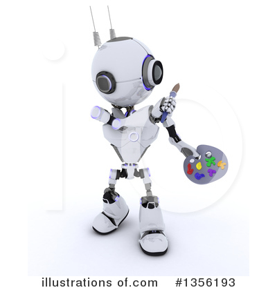 Royalty-Free (RF) Robot Clipart Illustration by KJ Pargeter - Stock Sample #1356193
