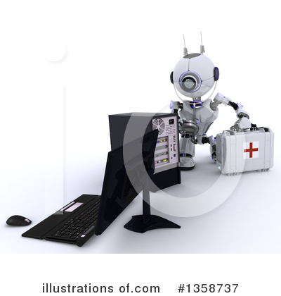 Royalty-Free (RF) Robot Clipart Illustration by KJ Pargeter - Stock Sample #1358737