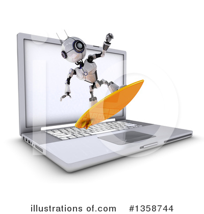 Royalty-Free (RF) Robot Clipart Illustration by KJ Pargeter - Stock Sample #1358744