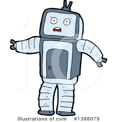 Royalty-Free (RF) Robot Clipart Illustration by lineartestpilot - Stock Sample #1388079