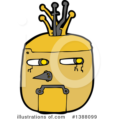 Robot Head Clipart #1388099 by lineartestpilot