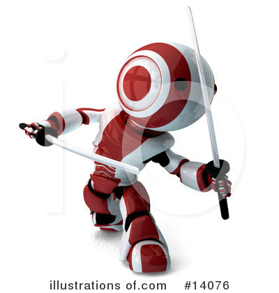 Royalty-Free (RF) Robot Clipart Illustration by Leo Blanchette - Stock Sample #14076