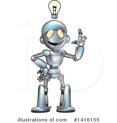 Royalty-Free (RF) Robot Clipart Illustration by AtStockIllustration - Stock Sample #1416155