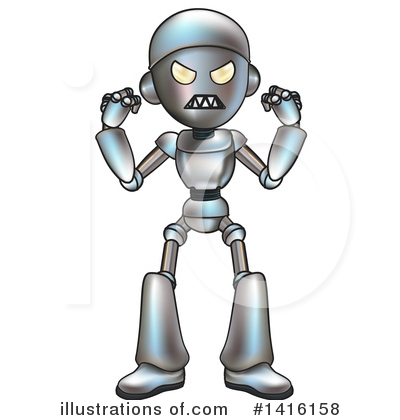 Robot Character Clipart #1416158 by AtStockIllustration