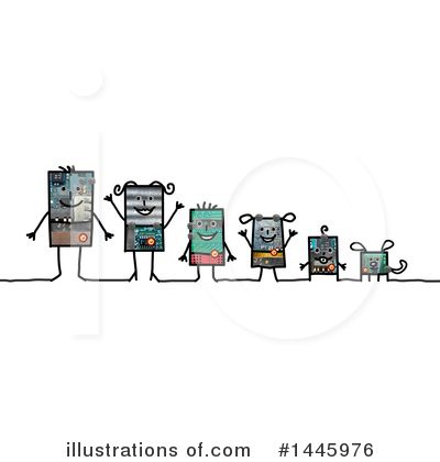 Royalty-Free (RF) Robot Clipart Illustration by NL shop - Stock Sample #1445976
