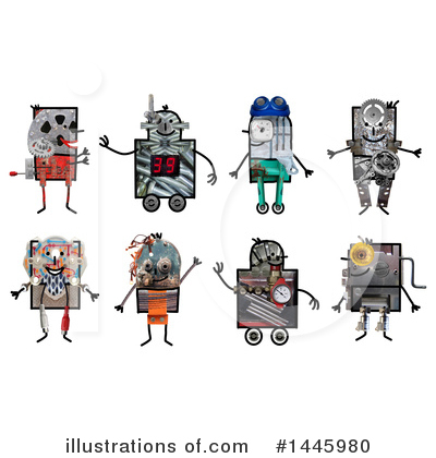 Royalty-Free (RF) Robot Clipart Illustration by NL shop - Stock Sample #1445980