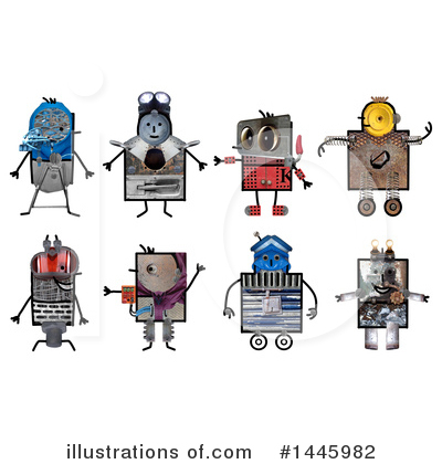 Royalty-Free (RF) Robot Clipart Illustration by NL shop - Stock Sample #1445982