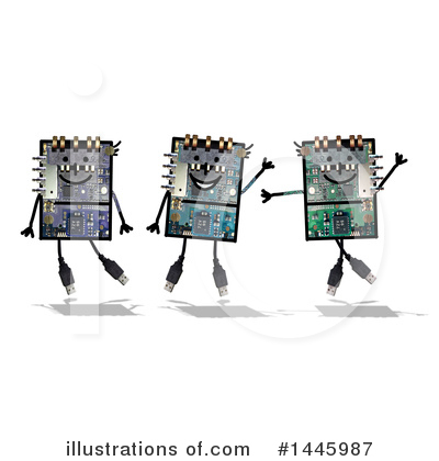 Royalty-Free (RF) Robot Clipart Illustration by NL shop - Stock Sample #1445987