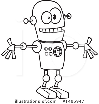 Royalty-Free (RF) Robot Clipart Illustration by toonaday - Stock Sample #1465947