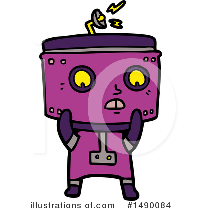 Royalty-Free (RF) Robot Clipart Illustration by lineartestpilot - Stock Sample #1490084