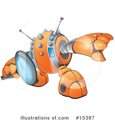 Royalty-Free (RF) Robot Clipart Illustration by Leo Blanchette - Stock Sample #15387