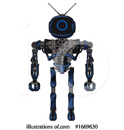 Royalty-Free (RF) Robot Clipart Illustration by Leo Blanchette - Stock Sample #1669630
