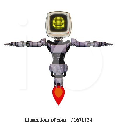 Royalty-Free (RF) Robot Clipart Illustration by Leo Blanchette - Stock Sample #1671154