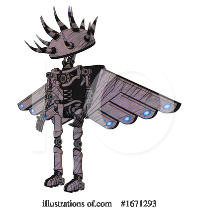 Royalty-Free (RF) Robot Clipart Illustration by Leo Blanchette - Stock Sample #1671293