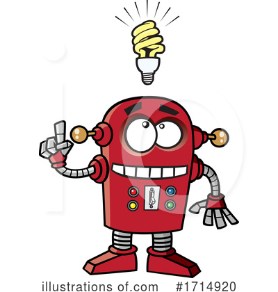 Royalty-Free (RF) Robot Clipart Illustration by toonaday - Stock Sample #1714920