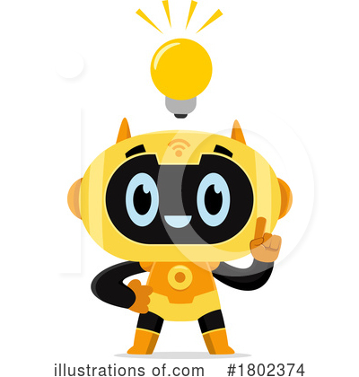 Royalty-Free (RF) Robot Clipart Illustration by Hit Toon - Stock Sample #1802374