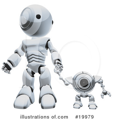 Royalty-Free (RF) Robot Clipart Illustration by Leo Blanchette - Stock Sample #19979