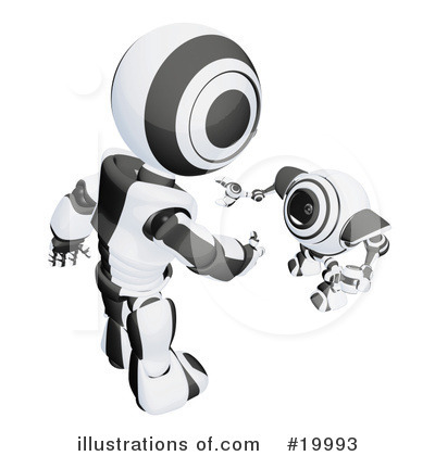 Royalty-Free (RF) Robot Clipart Illustration by Leo Blanchette - Stock Sample #19993