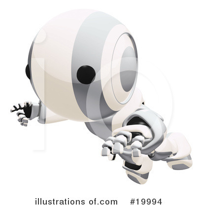 Royalty-Free (RF) Robot Clipart Illustration by Leo Blanchette - Stock Sample #19994