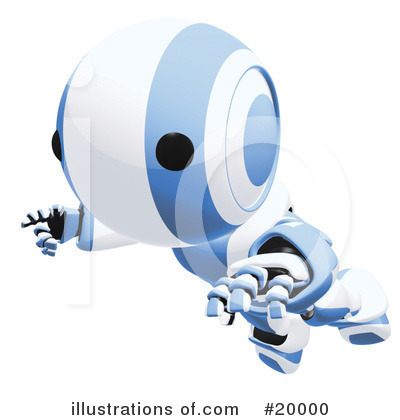 Royalty-Free (RF) Robot Clipart Illustration by Leo Blanchette - Stock Sample #20000