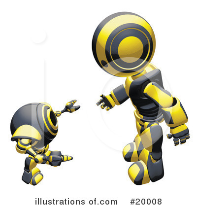 Royalty-Free (RF) Robot Clipart Illustration by Leo Blanchette - Stock Sample #20008