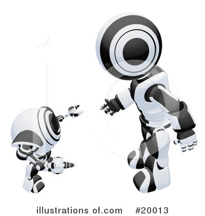 Royalty-Free (RF) Robot Clipart Illustration by Leo Blanchette - Stock Sample #20013
