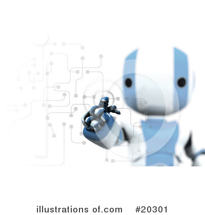 Royalty-Free (RF) Robot Clipart Illustration by Leo Blanchette - Stock Sample #20301