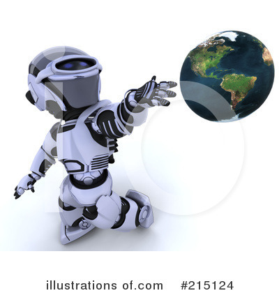 Royalty-Free (RF) Robot Clipart Illustration by KJ Pargeter - Stock Sample #215124