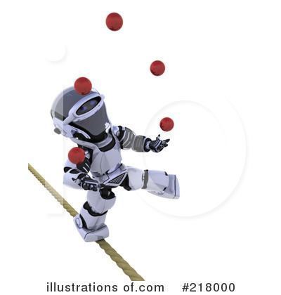 Royalty-Free (RF) Robot Clipart Illustration by KJ Pargeter - Stock Sample #218000