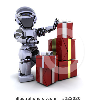 Royalty-Free (RF) Robot Clipart Illustration by KJ Pargeter - Stock Sample #222020