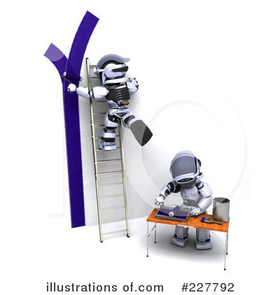 Royalty-Free (RF) Robot Clipart Illustration by KJ Pargeter - Stock Sample #227792
