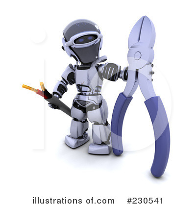 Royalty-Free (RF) Robot Clipart Illustration by KJ Pargeter - Stock Sample #230541