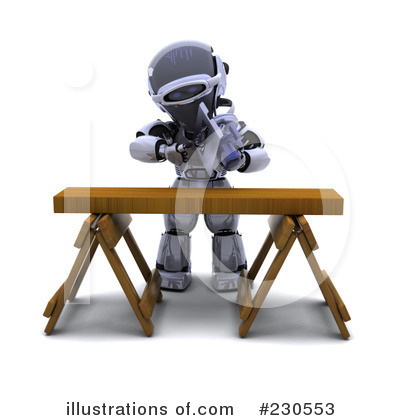 Royalty-Free (RF) Robot Clipart Illustration by KJ Pargeter - Stock Sample #230553