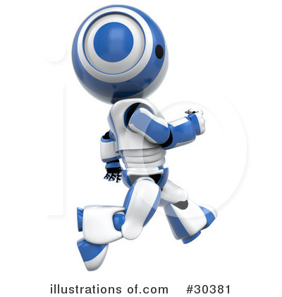 Royalty-Free (RF) Robot Clipart Illustration by Leo Blanchette - Stock Sample #30381