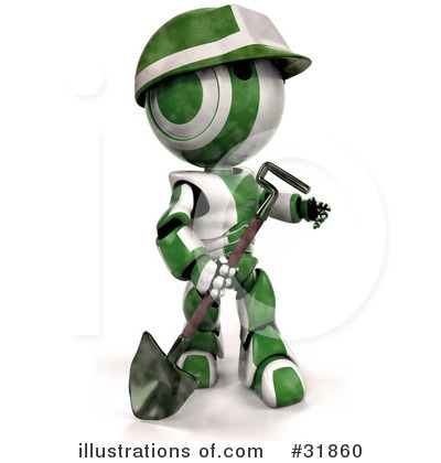 Royalty-Free (RF) Robot Clipart Illustration by Leo Blanchette - Stock Sample #31860