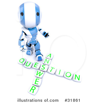Royalty-Free (RF) Robot Clipart Illustration by Leo Blanchette - Stock Sample #31861