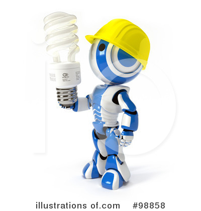 Royalty-Free (RF) Robot Clipart Illustration by Leo Blanchette - Stock Sample #98858
