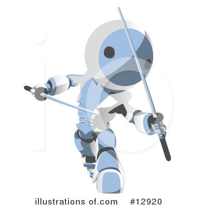 Royalty-Free (RF) Robots Clipart Illustration by Leo Blanchette - Stock Sample #12920