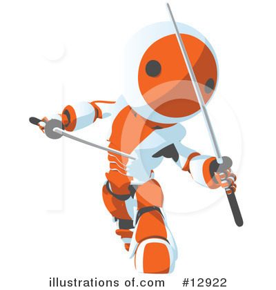Royalty-Free (RF) Robots Clipart Illustration by Leo Blanchette - Stock Sample #12922