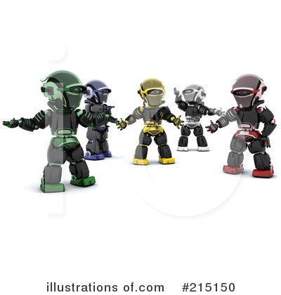 Royalty-Free (RF) Robots Clipart Illustration by KJ Pargeter - Stock Sample #215150