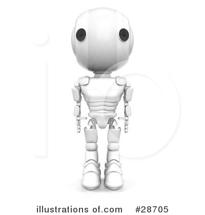 Royalty-Free (RF) Robots Clipart Illustration by Leo Blanchette - Stock Sample #28705