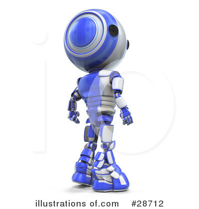 Blue Robot Clipart #28712 by Leo Blanchette