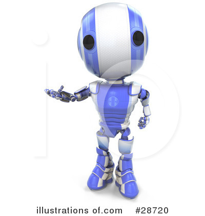 Blue Robot Clipart #28720 by Leo Blanchette