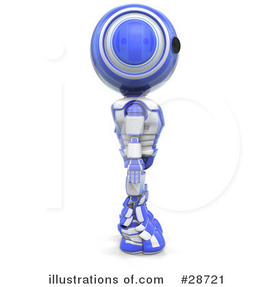 Blue Robot Clipart #28721 by Leo Blanchette