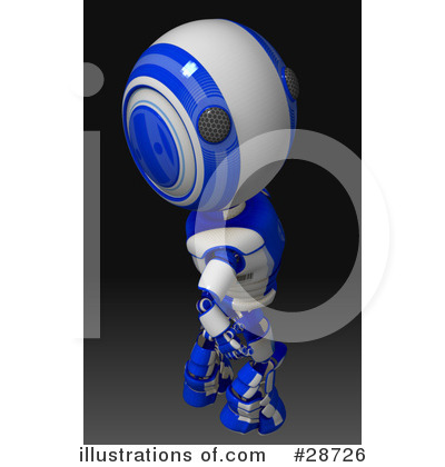 Blue Robot Clipart #28726 by Leo Blanchette