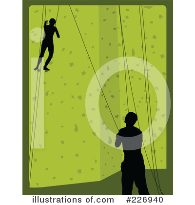Royalty-Free (RF) Rock Climbing Clipart Illustration by Maria Bell - Stock Sample #226940