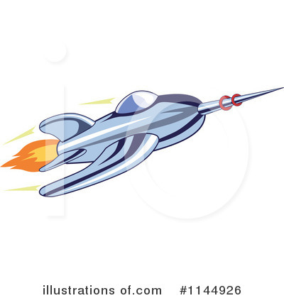 Royalty-Free (RF) Rocket Clipart Illustration by patrimonio - Stock Sample #1144926